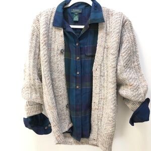 Pendleton Vintage Classic Wool Cardigan -Cottage Core  Minimalist Size M
